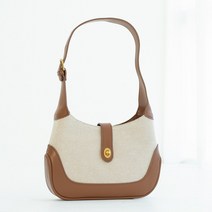 데일리클로젯 데일리 캔버스 레더 호보 숄더백