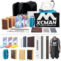 XCMAN 완벽한 스키 스노보드 튜닝 및 왁싱 키트 왁싱 아이언 스키 왁스 왁싱 브러시 엣지 튜너 왁싱 스크레이퍼 PTEX 포함, STK-3 LUXURY VERSION