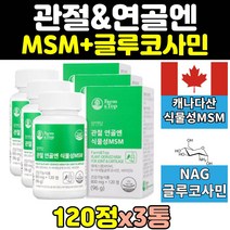 식물성 msm nag 글루코사민 관절 손가락 영양제 3통 어깨 식물성msm 관절영양제 무릎 에좋은영양제 연골 식이유황 무릅 건강 N아세틸글루코사민