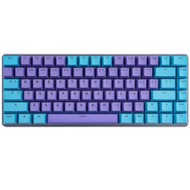 RK 64 68 82 84 키 PBT 소재 OEM 높이 기계식 키보드 키캡 이중 백라이트 워드 인쇄 투명, 08=bluewhite84, 텐키리스