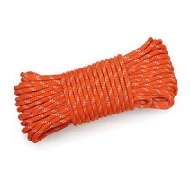 MOLADRI 30.5m(100피트) 파라코드 긴 나일론 로프 튼튼한 폴리에스터 코드 초강력 타이 다운 스트랩 브레이드 이사 야외 캠핑 빨랫줄용 얇은 본디지 풀 로프, Reflective Orange, 100ft