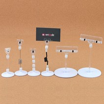 VEDANA_ 아크릴 명함 꽂이 2개 pop꽂이 부착식 네임택 7008986p, 제품선택, 100mm봉+클립