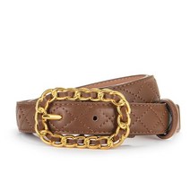 2021 새로운 패션 벨트 여성 남성 Unisex Cowskin 가죽 소재 금속 체인 핀 버클 Rhombic 패턴 럭셔리 브랜드 디자이너가터벨트 닥스 벨트가터벨트 닥스 벨트