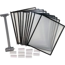 Ultimate Office AdjustaView 10Pocket Desk Reference Organizer AddOn with EasyLoad Pockets Module Onl, 검은 주머니