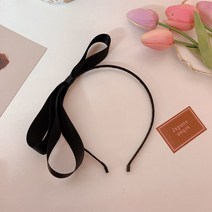 (자체제작아이린 블랙 얇은 이중 리본 동안 머리띠 헤어밴드