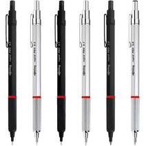 로트링 래피드 프로 샤프 / 3가지 심 굵기 / 0.5mm / 0.7mm / 2.0mm / 미끄럼 방지 그립 / 클립장착 / 제도샤프, 0.5mm 매트 블랙