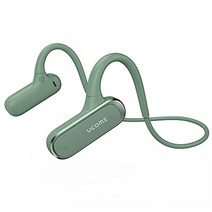 Ucomx Bluetooth 이어폰 귀를 막지 않고 개방형 스포츠 이어폰 양이 통화 귀걸이식 액체 실리콘 경량 쾌적 15시간 연속 사용 Type-c IPX6 방수 ENC 통화 노이즈 캔슬링 무선 이어폰 블루투스 이어폰 넥 스피커 통근 런닝 올리브 그린)