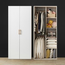 이엔 800 옷장 시스템 장롱 이불장 양복장 수납장 원룸 작은방 드레스룸 장농, 화이트