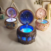 오르골 보석함 3종 12별자리 발레리나 회전목마 하울의움직이는성 지브리 오르골 선물 생일 크리스마스, 별자리, 겨울 왕국 ost (let it go)