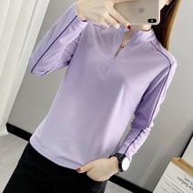 봄과 가을 여성 골프 의류 여성 골프 재킷 대형 빠른 건조 여성 긴 소매 티셔츠 스포츠 통기성 스트레치 야외 선 스크린 서 목 긴 소매 티셔츠