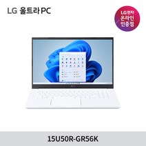 LG전자 울트라PC 15U50R-GR56K 인텔i5 사무용 노트북, WIN11 Home, 8GB, 256GB, 코어i5, 화이트