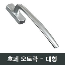Hoppe 오토락 대형 발코니 핸들 손잡이 LG 지인 호환, 좌측문용