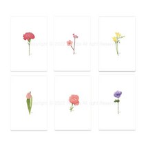 (주문제작) 나의 시그니처 미니엽서, 100매, 카네이션