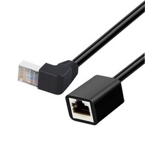 POE 확장기 90 도 직각 Cat6 이더넷 연장 케이블 RJ45 Cat 6 수암 Lan 네트워크 어댑터 PC 노트북 용, 위로_0.5m