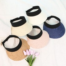 [앙상블] 네츄럴 밀짚 썬캡 모자 여성 밀집 여름 라탄
