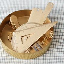 황동 눈금자 브라스자 코퍼자 골드자, 15cm자