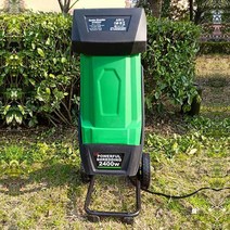 목재 파쇄기 분쇄기 나무 과수원 이동식 톱밥제조기, 2400W 분쇄기 + 10m 케이블