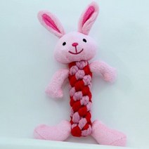 강아지 장난감 덴탈 치실 인형 애견 토이 터그 놀이, 봉제장난감토끼