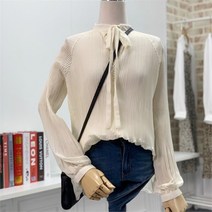 애티쉬 NC09 리본 주름블라우스 SBS1R172