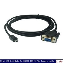 HDMI RGB NVME SATA 컴퓨터 케이블 6 피트 미니 USB 2.0 수-RS232 DB9 9 핀 암 어댑터 확장 리드 180CM, mini USB to DB9_1.8M