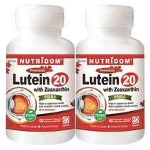(2병) 뉴트리돔 루테인 지아잔틴 20mg+2mg 60캡슐 눈에 좋은 캐나다 직구 영양제 - 카포리아