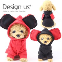 귀여운 애견옷 후드티 강아지옷 애견 의류, [on] 미키후드-블랙 L