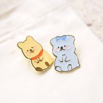 바보사랑 코코카 블링블링 캐릭터 귀여운 금속뱃지 .매직채널