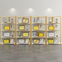 상장진열대 메달 트로피 라이선스 특허 전시 선반 4단, 골든 화이트  360 36 180