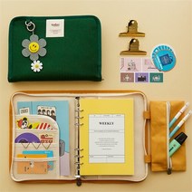 퍼니메이드 퍼니메이드 만년형 캔버스 6공 다이어리 세트 - A5 (7734100), 인디핑크