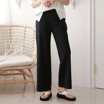 더험프 사이즈별 스판 여자 냉장고 와이드 팬츠 바지 슬랙스