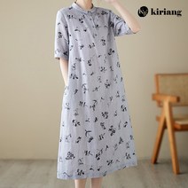 키리앙 키리앙 잔느 플라워 자수 둥근카라 원피스