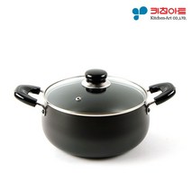 YKY011859키친아트 쥬노 블랙 경질냄비 양수 24cm 국냄비 찌개