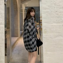 여성 롱셔츠 77사이즈셔츠 데님셔츠 루즈셔츠 여자셔츠 화이트롱 롱체크 여자오버핏셔츠 연예인셔츠 롱난방 흰난방