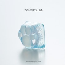 ZOMO 공식 정품 오리지널 디자인 고양이발 키캡 기계식 키보드 ABS 실리콘 메탈, 기본, 티파니블루 3D 투명 고양이발