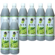 청솔 청포도 음료베이스 835ml / 과일원액, 8개