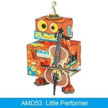원목 오르골 연필꽂이 만들기 나무 뮤직 박스 조립 모델 빌딩 키트 장난감 생일 선물, amd53