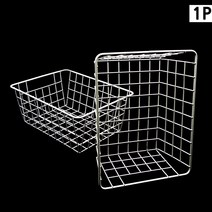 철제바구니 흰색 철제바스켓 다용도바스켓 바구니 철