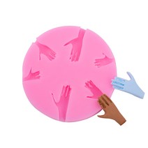 점토 공구diy 수공 재료 부품 크기 손 실리콘 고무 금형 모형 뒤집기 손바닥 금형 현물, 백색