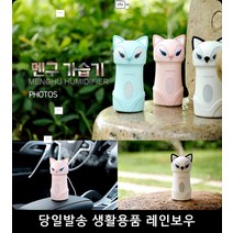 휴대간편가습기 유치원 어린이집 습도조절 미니 여우 가습기 보관용이가습기, 여우가습기 펄핑크