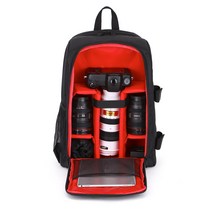 SLR 카메라 가방 어깨 야외 사진 가방 전문 방수 내마모성 노트북 가방 카메라가방 줌백 카메라 백 투숄더 촬영 전문 백팩으로 다기능 아웃도어, 레드, 43cm * 15.5cm * 30cm