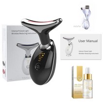 목주름관리 목주름없애기 목주름관리법 ems led 목 얼굴 미용 장치 광자 치료 피부, bl 상자 포함 1pc 24k