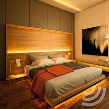 비상 LED 센서등 동작감지 복도등 줄조명(웜화이트3m), 단품