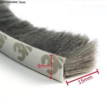 5M Self-Adhesive Sealing Wind-Proof Brush Strip For Home Door Window Sound Insulation Gasket, 06 Gray C