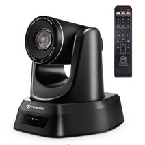 TONGVEO 웹 회의 카메라 3배 광학 줌 USB PTZ 회의실 카메라 1080P 210만 화소 30fps 좌우 350°회전 128°광각 skype zoom Youtube facetime용 리모컨 부착 삼각 장착 가능