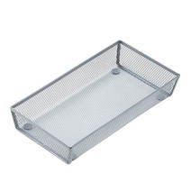 Honey-Can-Do KCH-02158 스틸 메시 서랍 정리함 실버 길이 15.2cm(6인치) x 너비 7.6cm(3인치), 12L x 6W