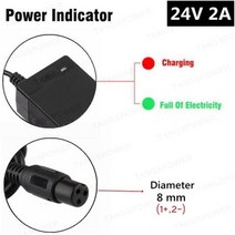 노인전동차 전동휠체어 장애인 전동차 288V 휠체어 골프 카트 용 24V 2A 납산 배터리 충전기 전기 스쿠터 자전거 잔디 깎는 기계, 3P GX12+UK