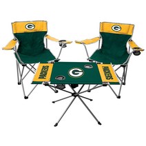 Rawlings NFL 3피스 테일게이트 캠핑 키트 그린 베이 팩커스 게임데이 엘리트 의자 2개 엔드존 테이블 1개, Jacksonville Jaguars