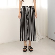 여성 8부 와이드팬츠 여름 밴딩 통바지 쿨바지