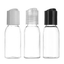 프레스캡 30ml 50ml 60ml 75ml 80ml 100ml 똑딱이캡 공병 화장품, 30ml투명 검정캡, 1개