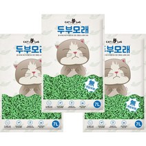 캣츠로그 두부모래 녹차향 고양이 모래, 3개, 7L